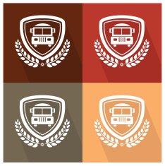 School bus badge vector
