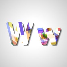 Colorful letter alphabet N31
