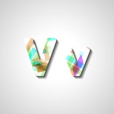 Colorful letter alphabet N32