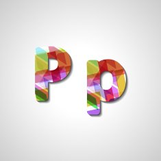 Colorful letter alphabet N35