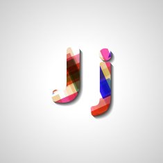 Colorful letter alphabet N41