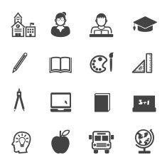 education and school icons N3