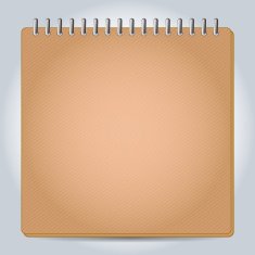 Blank notepad notebook isolated on white vector