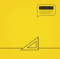 Triangular ruler icon Straightedge sign N24