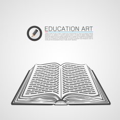 Open book sketch art
