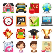 Set of school icons N4