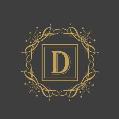 Premium monogram with English Alphabet D