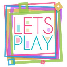 Lets Play Colorful Frame Square