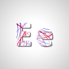 Colorful letter alphabet N46