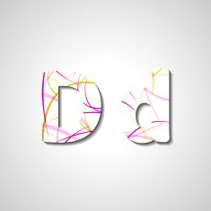 Colorful letter alphabet N47