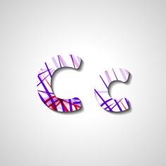 Colorful letter alphabet N48
