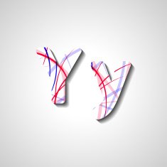 Colorful letter alphabet N50