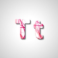 Colorful letter alphabet N55