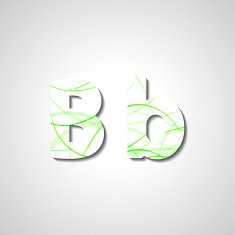 Colorful letter alphabet N56