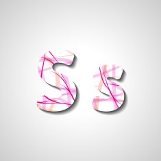 Colorful letter alphabet N57
