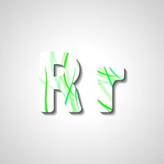 Colorful letter alphabet N58