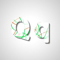 Colorful letter alphabet N59
