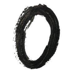 O - Black handwritten letters on white background Acrylic color