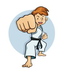 Young Boy Training Karate N2