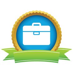 Gold bag logo