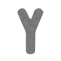 Square pattern alphabet Y