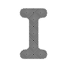Square pattern alphabet I