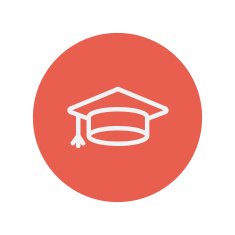 Graduation cap thin line icon N2