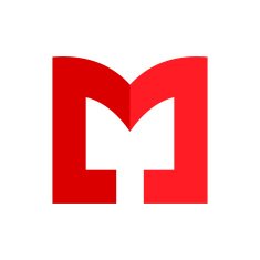 M letter line logo