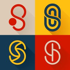 S letter line logo set N3