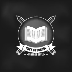 Retro design back to school logotypes