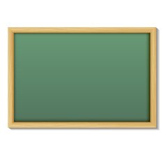 Blank chalk green board in a wood frame for write