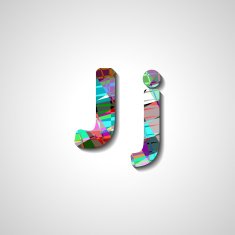 Colorful letter alphabet N90