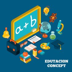 Education Isometric Concept