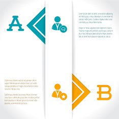 Infographic design with options and their description