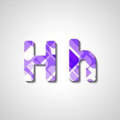 Colorful letter alphabet N92