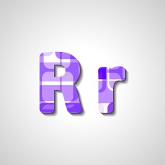 Colorful letter alphabet N107
