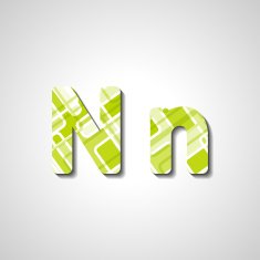 Colorful letter alphabet N111