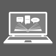 illustration Reading e-books Online learning
