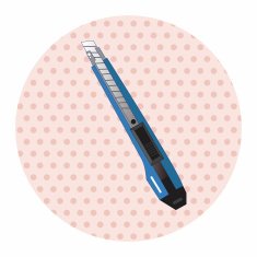 stationary utility knife theme elements vector eps N20