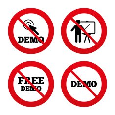 Demo with cursor icon Presentation billboard N10