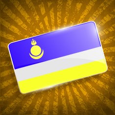 Flag of Buryatia with old texture
