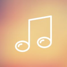 Music note thin line icon N4