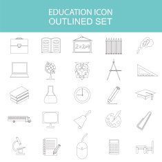 Set education icons N3