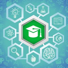 Vector education concept - science icons