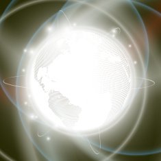 Dotted world globe light design vector illustration N5