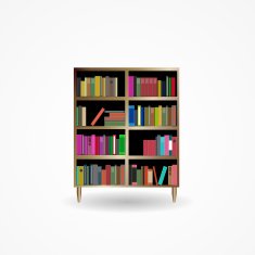 Bookcase with Books Icon Vector Illustration N4