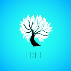 Paper tree vector illustration