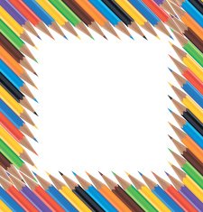 frame of colored pencils N5