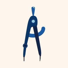 Stationery compasses theme elements N16