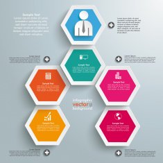 Human Hexagons Line